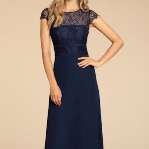 NWOT Haley Paige A line gown with lace